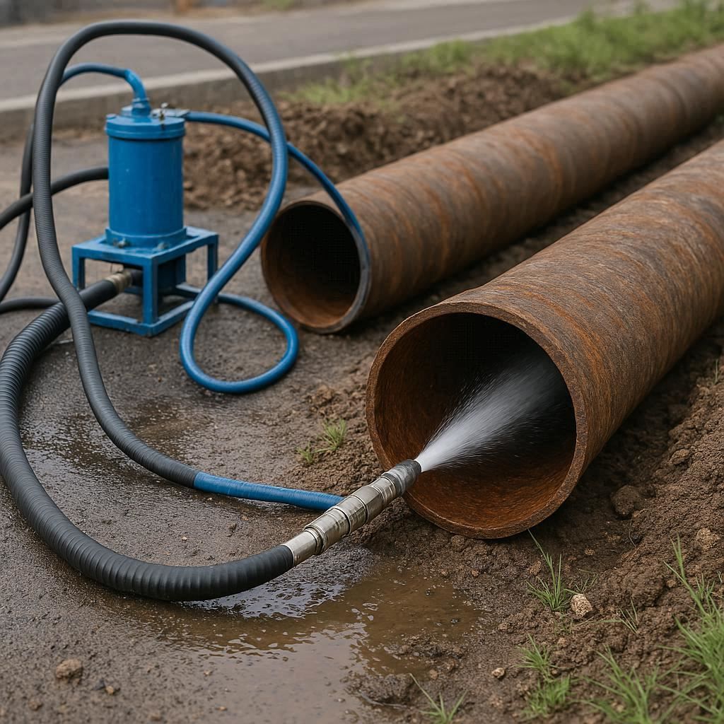 Гидродинамическая прочистка водопроводных труб в Котельнике